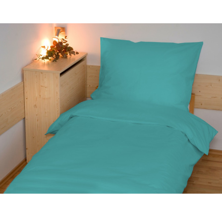 Obliečky francúzske bavlna UNI 240x220,70x90 tyrkysové