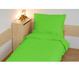 Obliečky bavlna UNI 140x200, 70x90cm Limetka hotelový uzáver