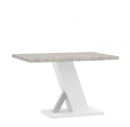 Jedálenský stôl TORRE 138, Betón/Biela