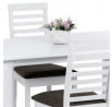 Jedálenský set AUT-4000 WT 1+4, 120x75 cm, farba biela