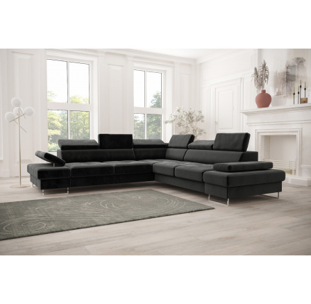Rohová sedacia súprava GALAXY MAX 280×280 - sivá, pravá Rohová sedacia súprava GALAXY MAX 280×280 - sivá, pravá