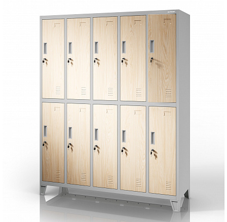 Šatní skriňa BHP 10-dverová šedá / dub sonoma: Eco Design BARTEK 1360 x 1720 x 450 mm