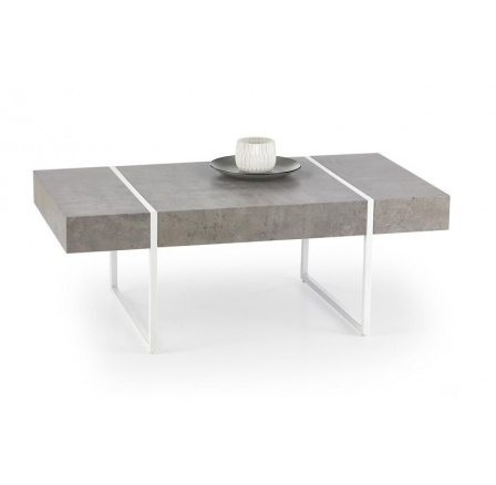 Konferenčný stôl TIFFANY /biela+betón
