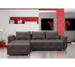 Rohová univerzálna sedacia súprava SARA, Svetlo hnedá Ekokoža 24