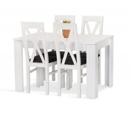 Jedálenský set Valdo 4 biela/modrá