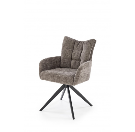 Jedálenská otočná stolička K540, sivá/čierna