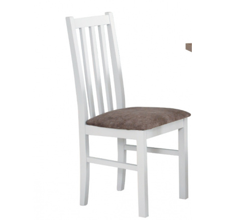 BOSANOVA 10 (BOSS 10)- jedálenská stolička Biela/béžová látka č. 18a - kolekcia "DRE" (K150-Z)