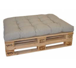 Sedák na paletu 120x80 tmavo béžový melír