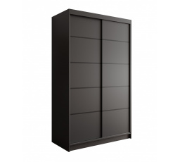 Šatní skriňa LIZI 120, Čierna/Čierna