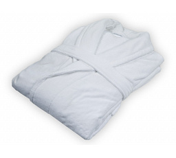 Velúrový župan biely XL