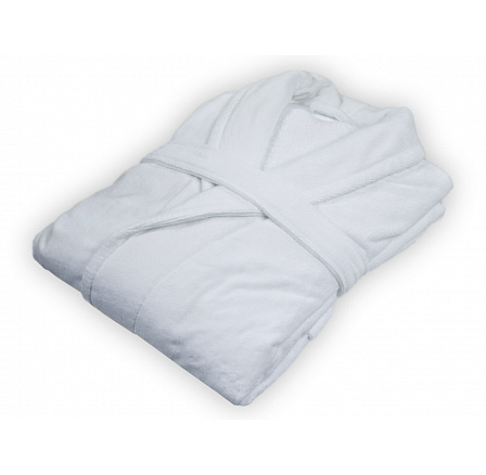 Velúrový župan biely XL