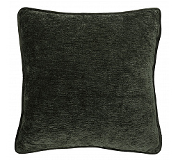 Polštář s výplní - zelený s lemováním, 100% polyester, 50 x 50 cm