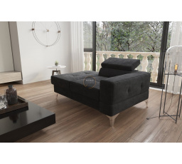 Sofa leňoška TOSCANIA leňoška 135 cm - čierna, ľavá strana