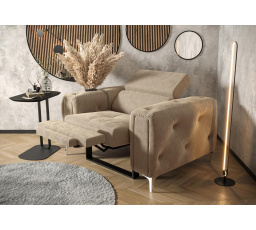 Kreslo ORION, relax 110 cm - béžová