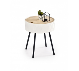 Konferenčný stôl AURA, biela/čierna