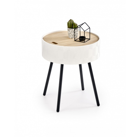 Konferenčný stôl AURA, biela/čierna