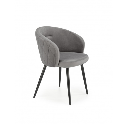 Jedálenská stolička K430, sivá/čierna