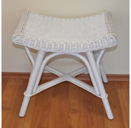 Ratanová stolička biela