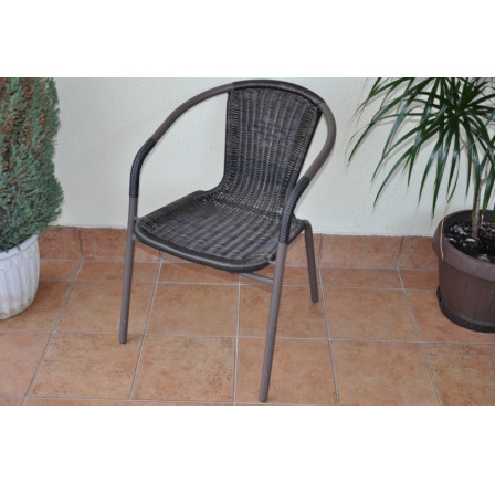 Kovové kreslo PE ratan