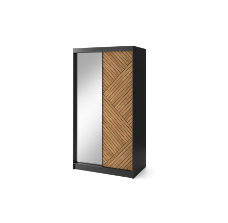 Posuvná skriňa MARRPHY II, Dub Karamel/Čierna Matná