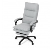 Kancelárske stoličky s podnožkou, svetlosivá látka, PC mechanizmus s aretáciou