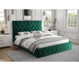 Posteľ ROMA - 200x200, Kovová na plynových zdvihákoch, zelená