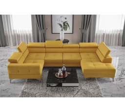 Rohová sedacia súprava TOSCANIA MAX I 170x350x185 cm - žltá, ľavá
