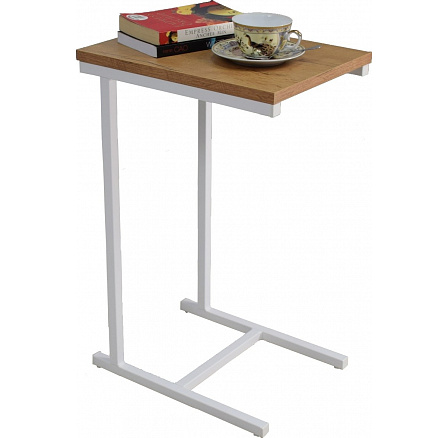 Odkladací stolík Loft II – v rôznych farbách – Dub Lancelot, Biely mat Odkladací stolík Loft II – v rôznych farbách – Dub Lancelot, Biely mat