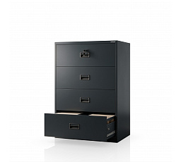 Kovová kartotéková skriňa antracitová: SARAN XL V4, 900 x 1320 x 600 mm