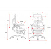 Ergonomické herné kancelárske herné kreslo Kinetik, sivá