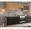Dolní skříňka MODENA - 30 D CARGO BB, Dub Artisan/Černý mat+Dub Artisan