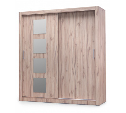 Šatníková skriňa IN BOX 200 so zrkadlom, dub Estana