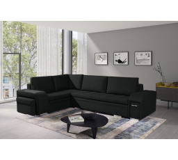 Rohová sedacia súprava Alana L čierna