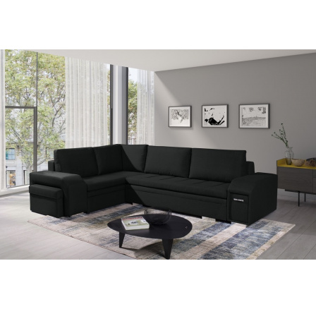 Rohová sedacia súprava Alana L čierna