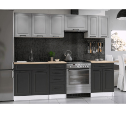 Kuchynská linka Ilona 240/180 jaseň/grafit MAT