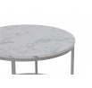 Konferenčný stolík PAOLA sada, mramor/strieborná