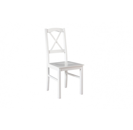 NIEL 11 (NILO 11)-jedálenská stolička s dreveným sedákom BIELA - kolekcia "DRE" (K150-Z)