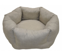 Šesťhranná posteľ AXIN - tmavobéžová