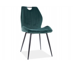Jedálenská stolička ARCO VELVET, zelená Bluvel 78/čierna matná