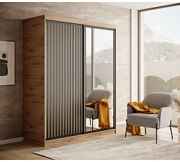 Posuvná skriňa Delia 160 Artisan+Čierna