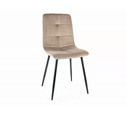 Jedálenská stolička IVO VELVET, béžový Bluvel 40/čierny mat