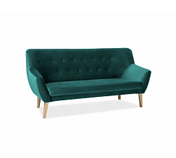 Pohovka NORDIC 3 Velvet, zelená Bluvel 78/buk