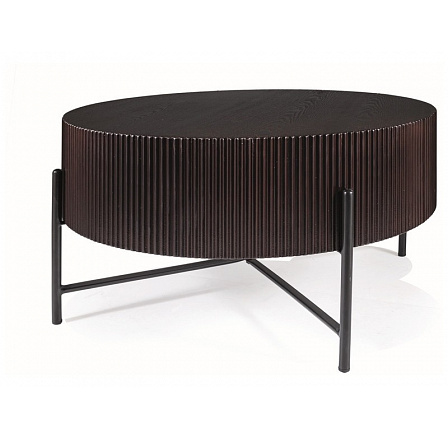 Konferenčný stôl TUCA, Tmavý orech/čierna