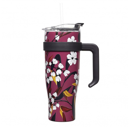 Termohrnček s uchom Fleur 1,2l ružový Termohrnček s uchom Fleur 1,2l ružový