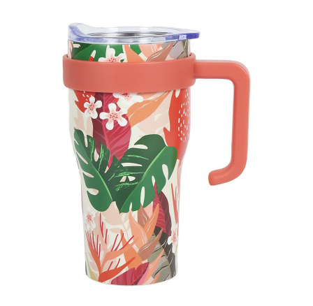 Termohrnček Mini Miami Floral s červenou rukoväťou Termohrnček Mini Miami Floral s červenou rukoväťou