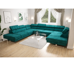 Rohová sedacia súprava EMPORIO MAX I 300X350X220 - voliteľný odtieň, ľavá