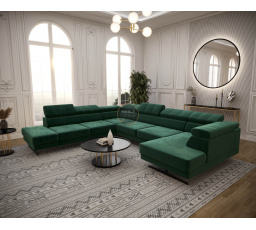 Rohová sedacia súprava EMPORIO MAX II 300X350X180 - zelená, ľavá