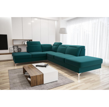 Rohová sedacia súprava OSLO 295x220 - zelená, ľavá