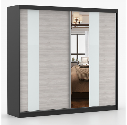 Šatní skriňa MULTI 32 - 233 cm, Čierna/Kathult