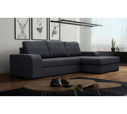 Rohová sedacia súprava Frogo P tm.sivá